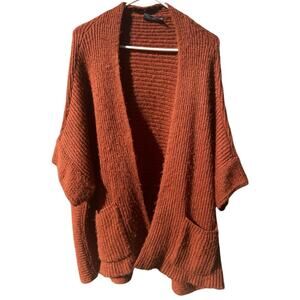 Wooden Ships Paola Buendia Burnt Orange Cardigan‎ Wool Blend Size M/L